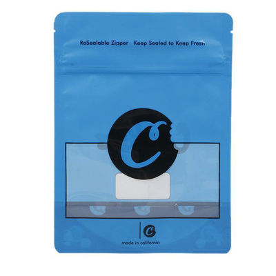 3.5g Mylar सेल्फ सीलिंग बैग कुकीज़ के लिए Resealable कस्टम लोगो