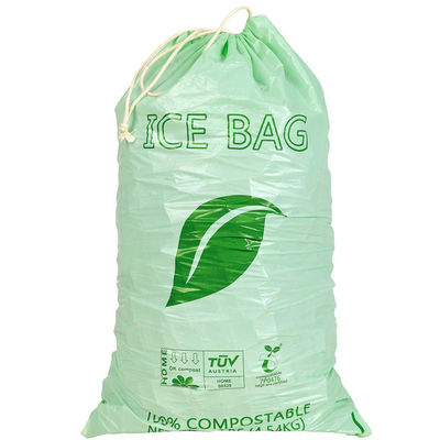 1.5mil आइस पॉली पैकेजिंग बैग बायोडिग्रेडेबल कम्पोस्टेबल स्टोरेज कम MOQ का उपयोग करें: