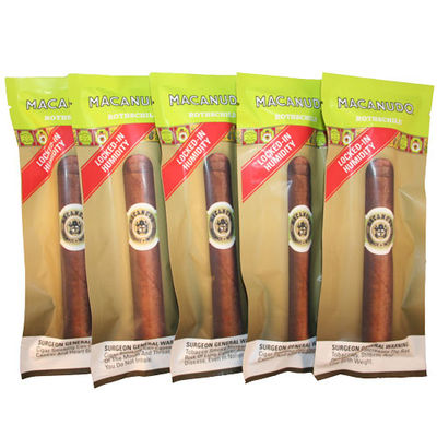 आरओएचएस ब्लंट रैप सिगार ह्यूमिडोर बैग पैक मायलर फ़ॉइल लाइनेड