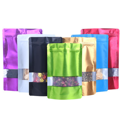 हीट सील नमक पैकेजिंग बैग, खिड़की के साथ 12 * 20 सेमी जिपलॉक फोइल बैग