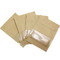 विंडो फूड इयररिंग ज्वेलरी पैकेजिंग के साथ ब्राउन / व्हाइट क्राफ्ट पेपर जिपलॉक बैग
