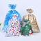 क्रिसमस हॉलिडे पार्टी एहसान प्लास्टिक पन्नी Drawstring उपहार इलाज बैग कैंडी उपहार