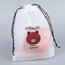 ईवा प्लास्टिक ड्रॉस्ट्रिंग बैग ट्रैवल स्प्लिट शू स्टोरेज बैग भालू वॉश टॉवल