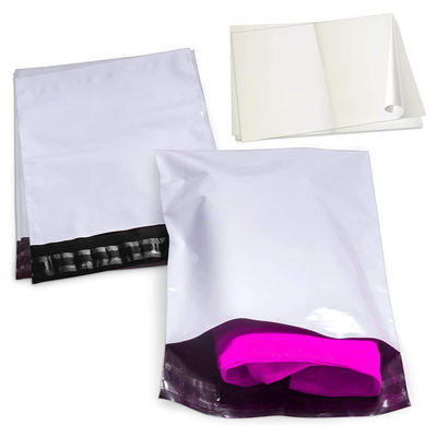 कपड़ों / हुडी के लिए व्हाइट एलडीपीई पॉली पैकेजिंग बैग बल्क 14.5 एक्स 19 पॉली मेलर्स;
